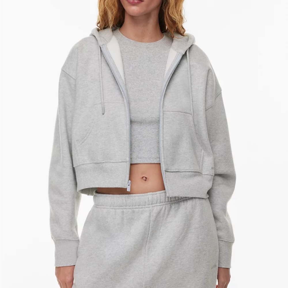 Aritzia tna cozy fleece boyfriend boxy zip hoodie